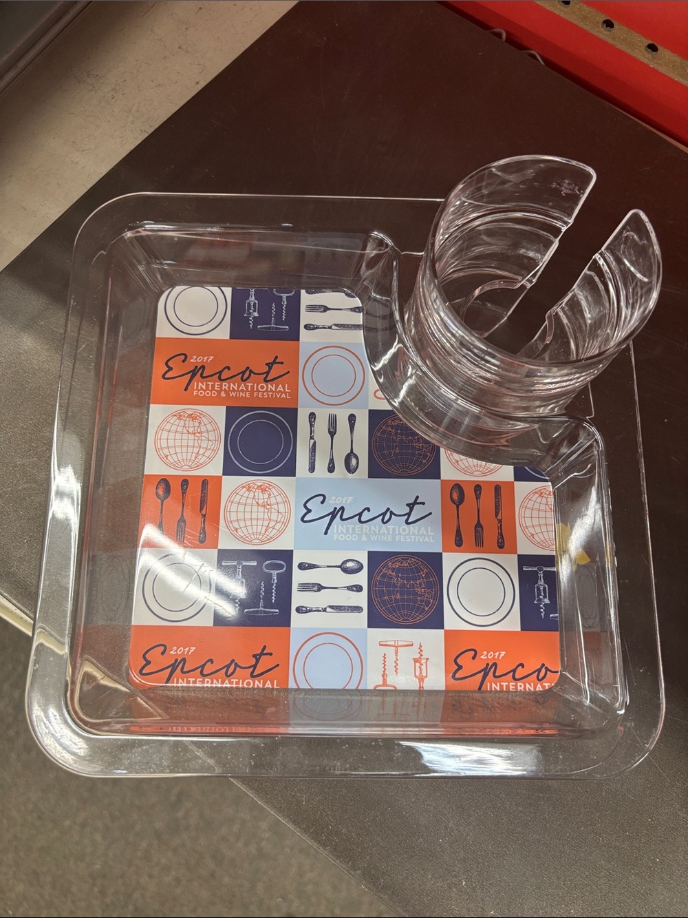 Disney EPCOT 2017 International Food & Wine Festival Serving Trays Set of 2